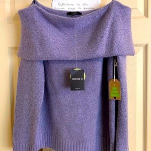 NWT Lavender Off the shoulder sweater